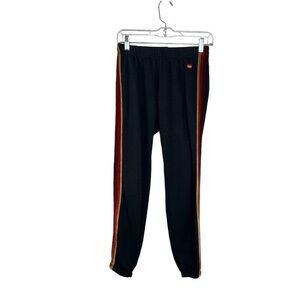 Aviator Nation Velvet 5 Stripe Jogger Sweatpants
